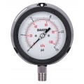 Baker LF45 Series Liquid Filled Pressure Gauge, 0 to 15 psi/0 to 100 kPa, 4.5&amp;quot; dial, &amp;frac12;&amp;quot; NPT bottom, impact resistant phenolic case-