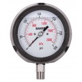 Baker LF45 Series Liquid Filled Pressure Gauge, 0 to 300 psi/0-2100 kPa, 4.5&amp;quot; dial, &amp;frac12;&amp;quot; NPT bottom, impact resistant phenolic case-