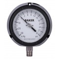 Baker LF45 Series Liquid Filled Pressure Gauge, 30&amp;quot;-0 to 30 psi, 4.5&amp;quot; dial, &amp;frac14;&amp;quot; NPT bottom, impact resistant phenolic case-