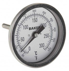 Baker T30025-550 Bimetal Thermometer, 50 to 550&amp;deg;F (0 to 300&amp;deg;C)-