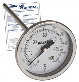 Baker T3006-550 Bimetal Thermometer, 50 to 550&amp;deg;F (0 to 300&amp;deg;C),-