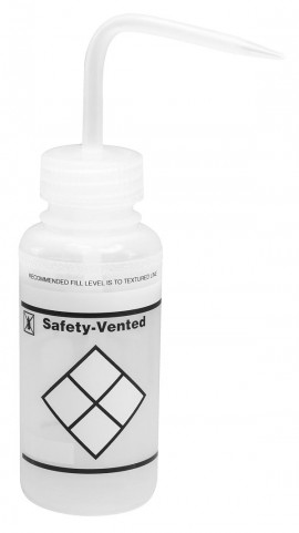 Bel-Art Scienceware 116430238 8oz Safety-Vented Labeled Wash Bottles-