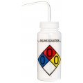 Bel-Art 11716-0013 Saline Solution Safety-Labeled Wide-Mouth Wash Bottle, 16 oz, 4-pack-
