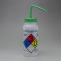 Bel-Art 12416-0007 GHS-Labeled and Safety-Vented Wide Mouth Wash Bottles, 16 oz, ethyl acetate-