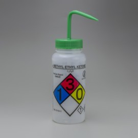 Bel-Art 12416-0012 GHS-Labeled Wide Mouth Wash Bottles, 16 oz, methyl ethyl ketone-