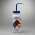 Bel-Art 12416-0017 Safety-Labeled and Vented Wide-Mouth Wash Bottles, 16 oz, water-