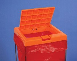 Bel-Art 13192-0102 Clavies Biohazard Bag Holder Cover, 12.5 x 12.5&quot;-