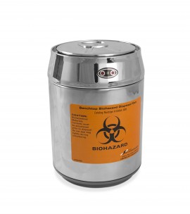 Bel-Art 13194-1011 Benchtop Biohazard Disposal Can with motion sensor lid, 50.7 oz-