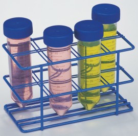 Bel-Art 187940002 Poxygrid Steel 50ML Centrifuge Tube Rack, Blue-