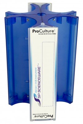 Bel-Art 18982-0309 ProCulture Petri Dish Rack, blue, 9.5"-