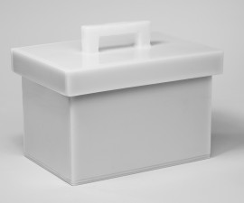 Bel-Art 24960-0002 Lead-Lined Polyethylene Storage Box, 8 x 12 x 8"-