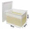 Bel-Art 34085-0000 Polyethylene Rectangular Tank with flanges, 57 liters-