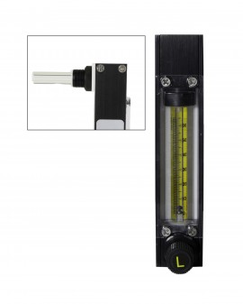 Bel-Art 40404-0005 Riteflow PTFE Mounted Flowmeter, 65 mm, size 1-
