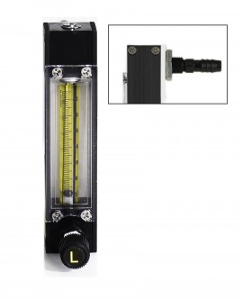 Bel-Art 40406-0020 Riteflow Aluminum Mounted Flowmeter, 65 mm scale, size 4-