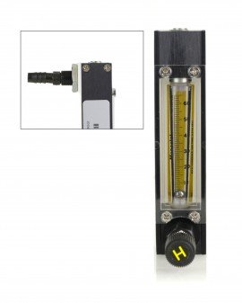 Bel-Art 40406-0030 Riteflow Aluminum Mounted Flowmeter, 65 mm scale, size 6-