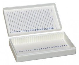 Bel-Art 44577-0000 Microscope Slide Box with hinged cover, holds 100 slides-