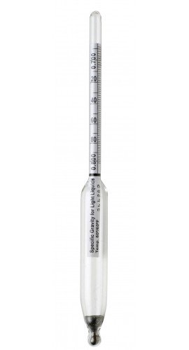 Bel-Art 618014600 DURAC Plain Specific Gravity Hydrometer, 0.800 to 0.910, 12&quot;-