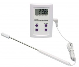 Bel-Art B60900-0400 H-B DURAC Calibrated Electronic Thermometer with stainless steel probe; -58 to 392&amp;deg;F (-50 to 200&amp;deg;C), 2.5 x 3.8"-