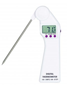 Bel-Art B60900-3300 H-B DURAC Calibrated Electronic Thermometer with stainless steel probe, -58 to 572&amp;deg;F (-50 to 300&amp;deg;C), 6.3 x 0.8&quot;-