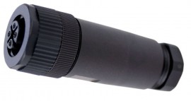 BinMaster 318-0236 Field-Wireable M12 Eurofast Straight Female Connector-