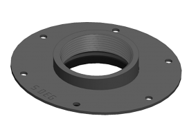 BinMaster 416-0296 M3 5&amp;deg; Mounting Plate, 3&amp;quot; NPT, 7&amp;quot; diameter-