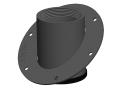BinMaster 416-0402 M9 40&amp;deg; Mounting Plate, 3&amp;quot; NPT, 7&amp;quot; diameter-