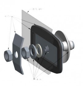BinMaster 730-0513 AB-MKR Airbrator Mounting Kit, zinc-plated carbon steel-