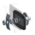 BinMaster 730-0513 AB-MKR Airbrator Mounting Kit, zinc-plated carbon steel-