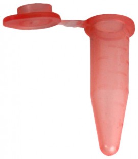 Bio Plas 4041S G-Tube Red Sterile Premium Flat-Top Microcentrifuge Tube, 0.6 mL, 500-pack-
