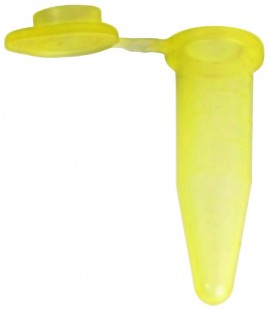 Bio Plas 4042 G-Tube, Flat Top Microcentrifuge Tube, 0.6mL, Yellow, (Pack of 500)-