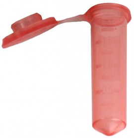 Bio Plas 4051 G-Tube, Flat Top Microcentrifuge Tube, 2.0mL, Red, (Pack of 500)-