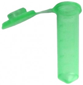 Bio Plas 4054S G-Tube Green Sterile Premium Flat-Top Microcentrifuge Tube, 2 mL, 500-pack-