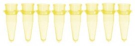 Bio Plas 5010-3 Thin Wall Micro Tube, 8 Tubes/Strip, 0.2mL, Yellow, (Pack of 125)-
