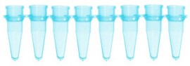 Bio Plas 5010-4 Thin Wall Micro Tube, 8 Tubes/Strip, 0.2mL, Blue, (Pack of 125)-