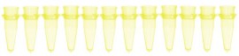 Bio Plas 5020-3 Thin Wall Micro Tube, 12 Tubes/Strip, 0.2mL, Yellow, (Pack of 100)-