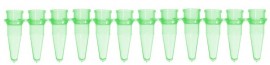 Bio Plas 5020-5 Thin Wall Micro Tube, 12 Tubes/Strip, 0.2mL, Green, (Pack of 100)-