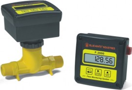 Blue-White RTS110M1GM1 Flow Rate &amp; Totalizer 1" MNPT Paddlewheel Flowmeter-