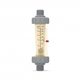 Blue-White F-44750L-8 Standard Series In-Line-Mount Flowmeter with 316 SS guide rod, 1 to 10 GPM, 1/2" male NPT-
