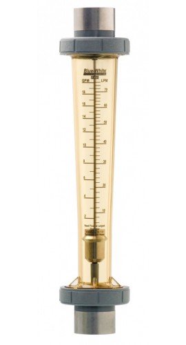 Blue-White F-451002LHN Flow Meter, 1", in-line, 2.0-20 Gpm Water-