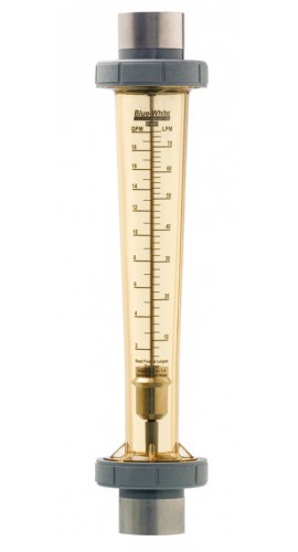 Blue-White F-451004LHKN Flow Meter, 1", in-line, 4.0-40 Gpm Water-