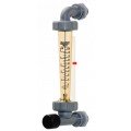 Blue-White F-45376LA-8 Standard Series Adjustable Panel-Mount Flowmeter with 316 SS Guide Rod, 0.2 to 2GPM, 1/2in Female NPT-