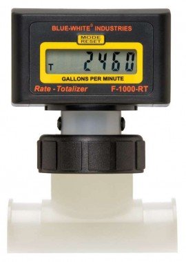 Blue-White RB-400S8-GPM1 Paddlewheel Flowmeter, 100 to 1,000GPM, 4in IPS-