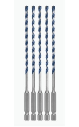 Bosch HCBG0205T BlueGranite Turbo Carbide Hammer Drill Bits, &lt;sup&gt;5&lt;/sup&gt;&amp;frasl;&lt;sub&gt;32&lt;/sub&gt; x 6&amp;quot;, 5-piece-