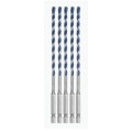 Bosch HCBG0405T BlueGranite Turbo Carbide Hammer Drill Bits, &lt;sup&gt;3&lt;/sup&gt;&amp;frasl;&lt;sub&gt;16&lt;/sub&gt; x 6&amp;quot;, 5-piece-