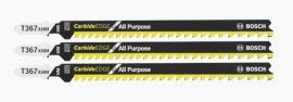 Bosch T367XHM3 Carbide All-Purpose Jigsaw Blades, 5 to 7 TPI, 3-pack-