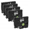 Brother HGES1315PK Black on Clear Tape with extra strength adhesive, 0.47&amp;quot;, 5-pack-