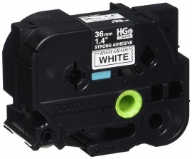 Brother HGES2615PK Black on White Tape with extra strength adhesive, 1.4&amp;quot;, 5-pack-