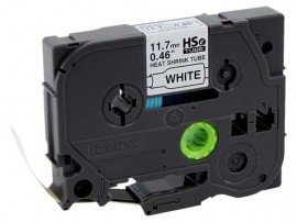 Brother HSE231E Black on White Heat Shrink Tube Label, 0.46&amp;quot; x 4.9&#039;-