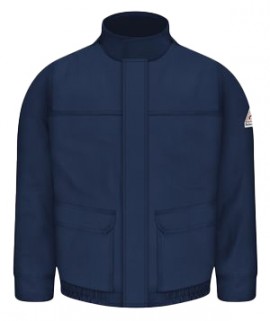 Bulwark JLJ8 Men&#039;s Lightweight Excel FR ComforTouch Lined Bomber Jacket, navy, xl-