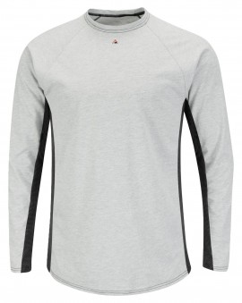 Bulwark MPU8 Men's FR Long Sleeve Base Layer, grey, medium-